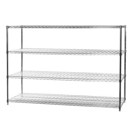Refined 24 quot d x 72 quot w Chrome Wire Shelving w 4 Shelves User-Friendly
