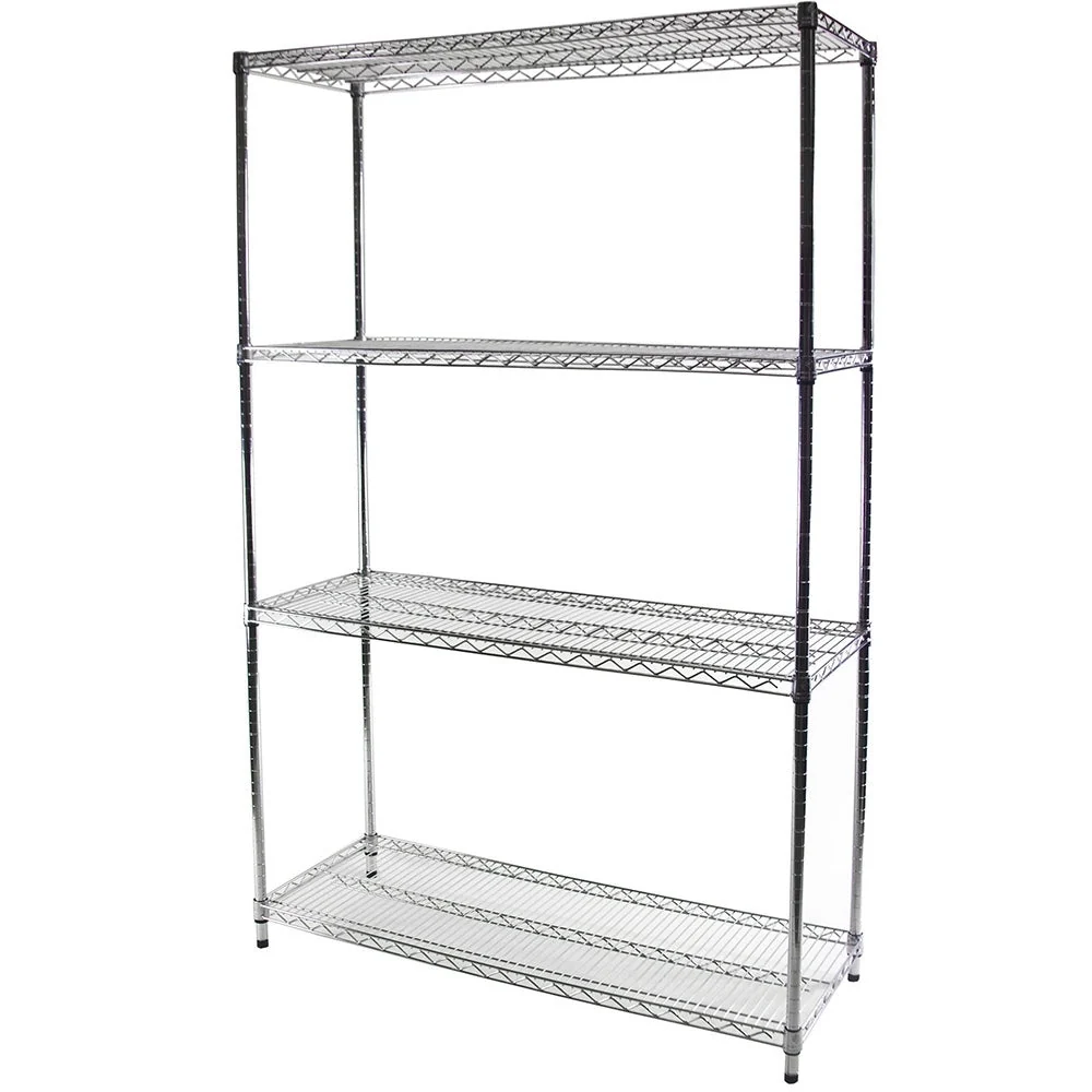 Elite 18 quot d x 54 quot w Chrome Wire Shelving w 4 Shelves Healthy