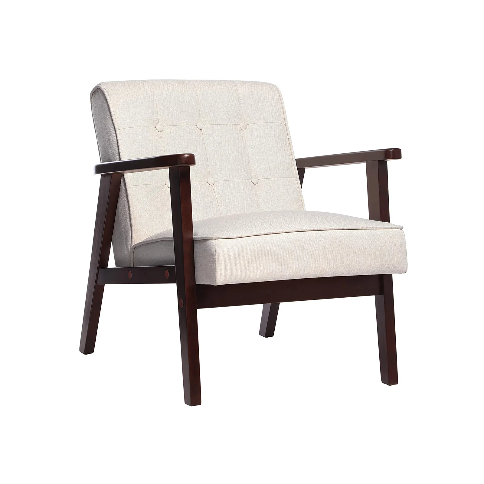 High-Grade SONGMICS Leisure Chair with Solid Wood Armrest and Feet Official