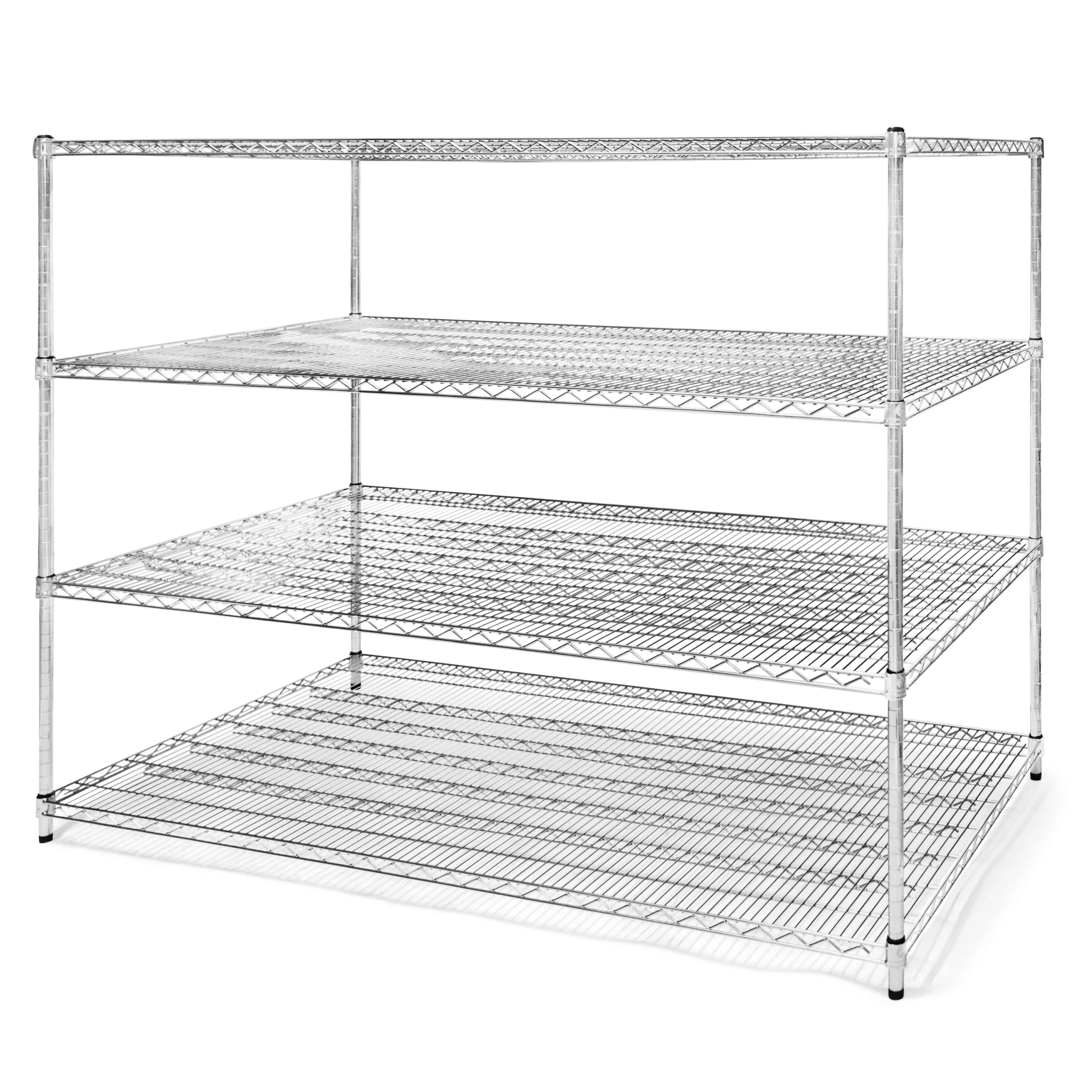 Proven 30 quot d x 72 quot w Chrome Wire Shelving w 4 Shelves Effective