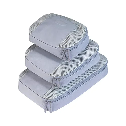 Efficient SET OF 3 PACKING CUBES DUSTY BLU Genuine