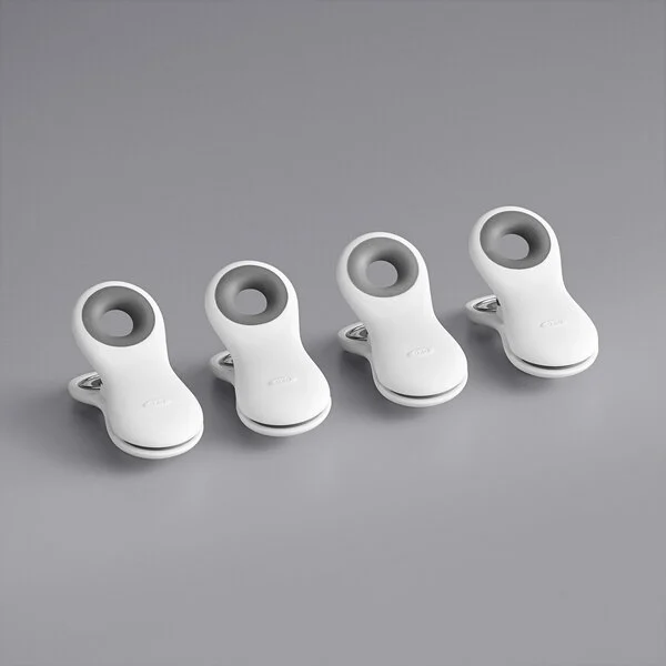 Comfortable MAGNETIC CLIPS 4PK WHITE Elite