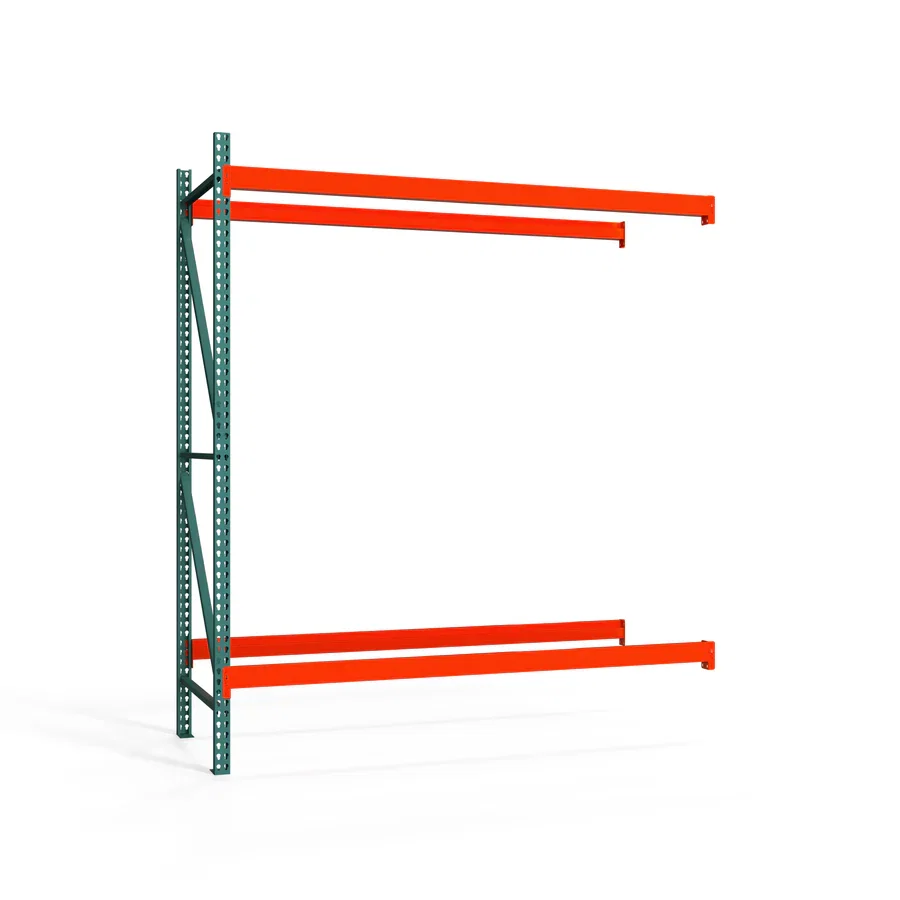 Quality 2-Tier Teardrop Pallet Rack Add-On Units – 42 quot d x 120 quot h Clean