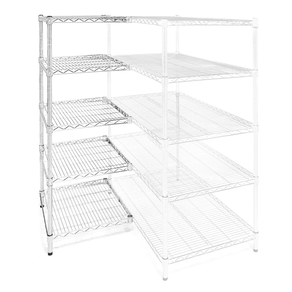 Responsible 21 quot d x 21 quot w Wire Shelving Add-Ons w 5 Shelves Traditional