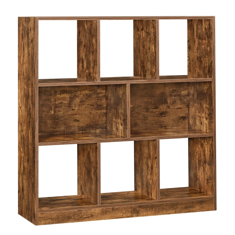 Traditional VASAGLE Wooden Bookcase with Open Shelves Reusable