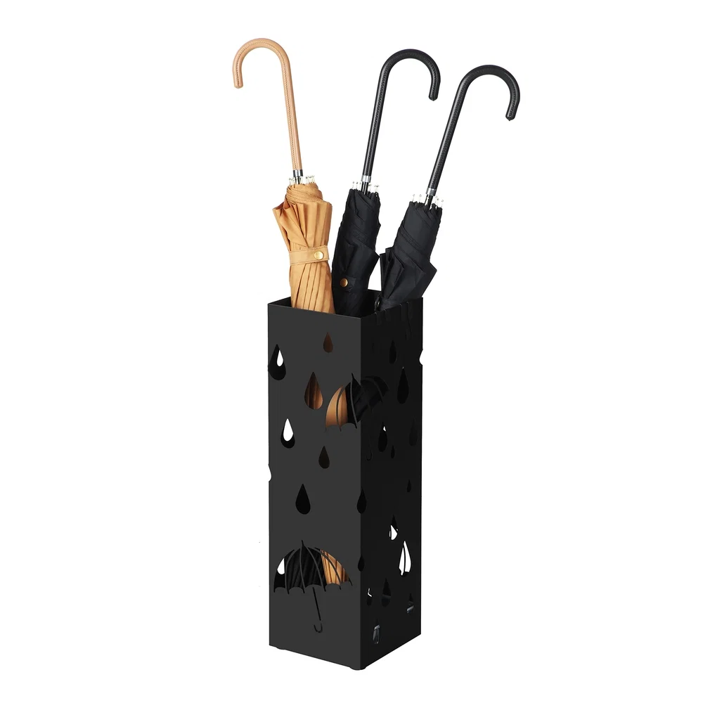 Fine SONGMICS Square Black Umbrella Stand Innovative