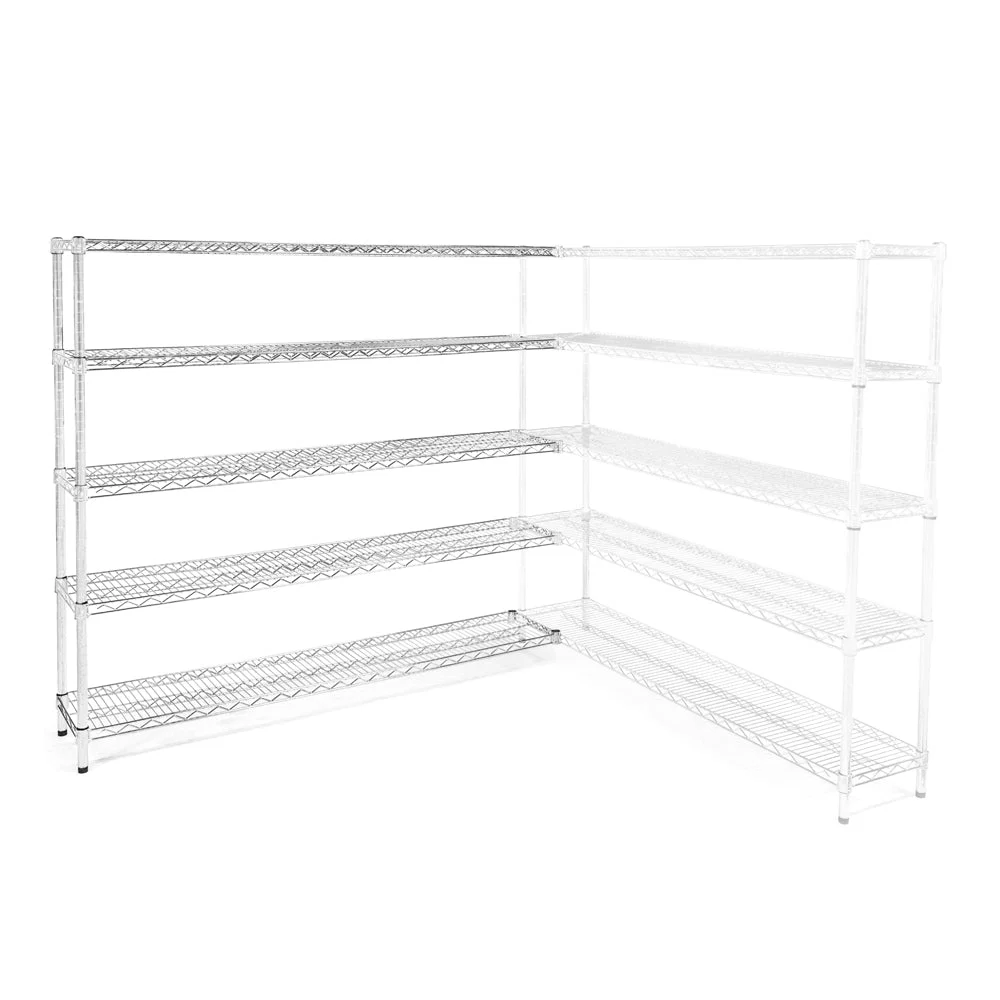 Verified 12 quot d x 60 quot w Wire Shelving Add-Ons w 5 Shelves Prestigious