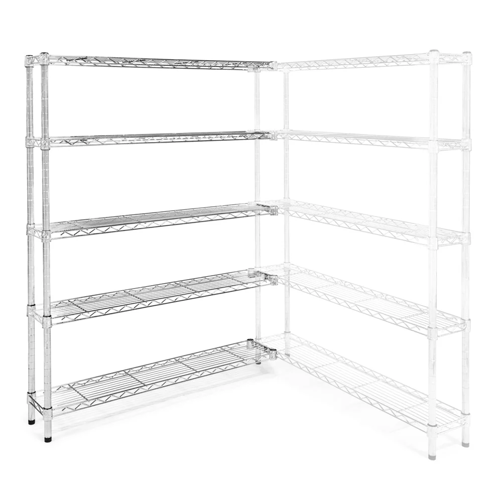 Secure 8 quot d x 36 quot w Wire Shelving Add-On Units w 5 Shelves Healthy