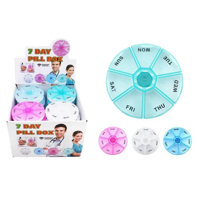 Sophisticated ROUND PILL ORGANIZER 7 DAYS X 1 TIME Exceptional