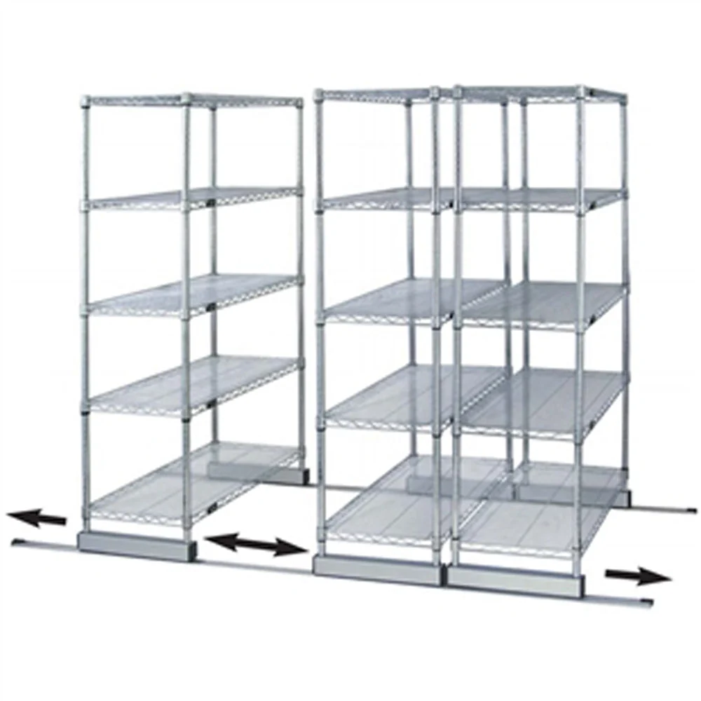Easy-to-Use 18 quot d x 24 quot w High-Density Mobile Wire Shelving – Single Wide Breathable