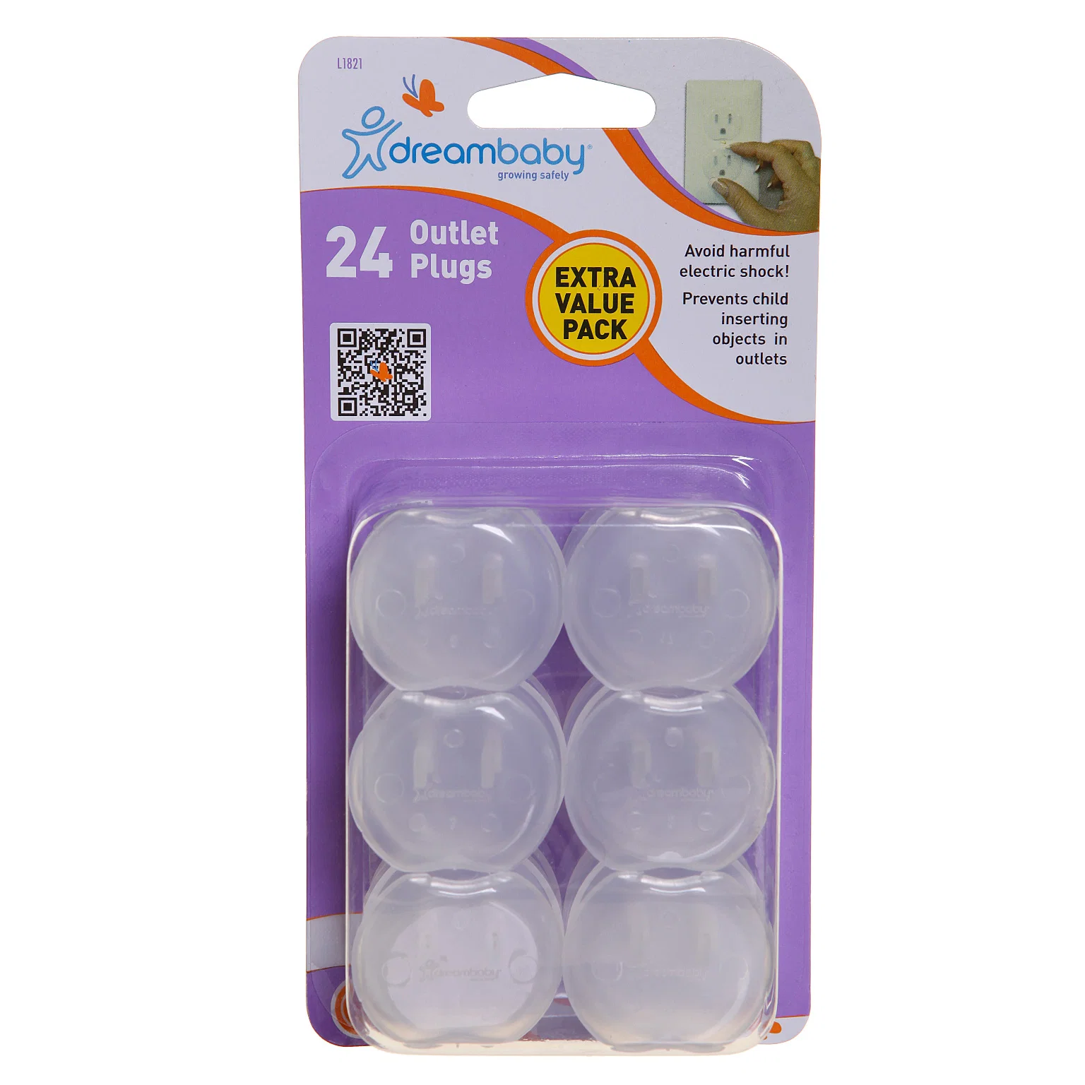 Effective CLEAR OUTLET COVERS 24PK Solid