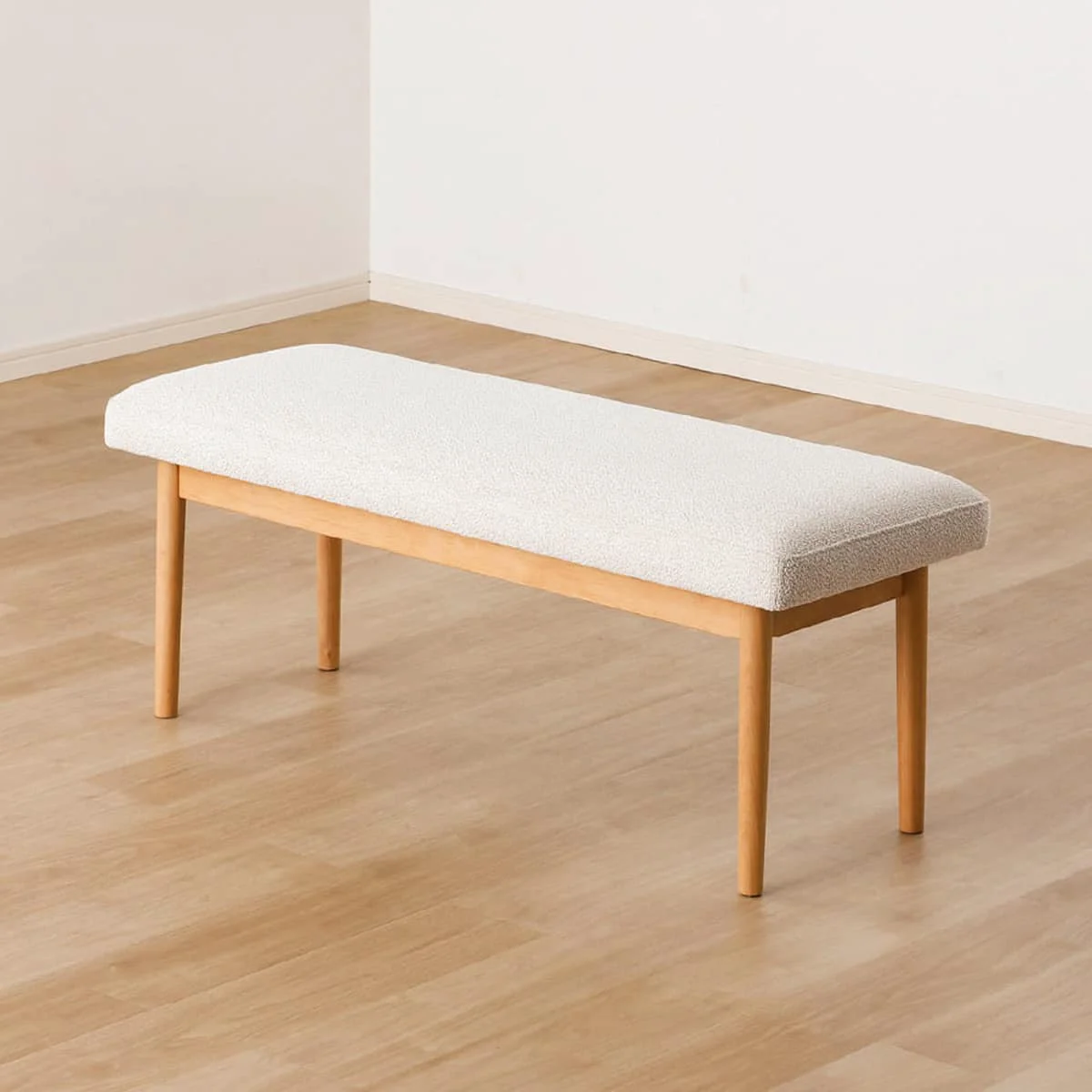 Organic Olson 108 Dining Bench Natural Ivory Modern