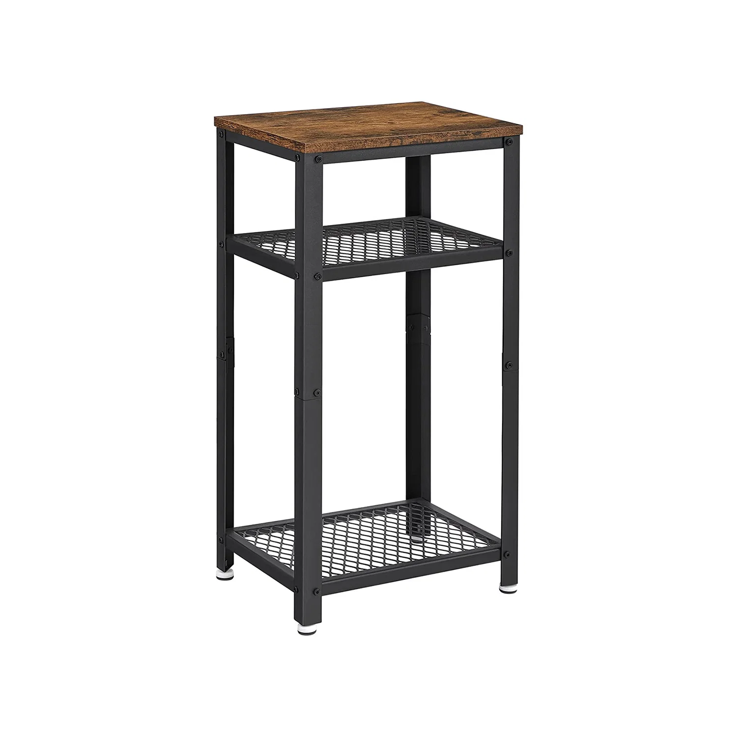 Reusable VASAGLE Tall Side Table with 2 Mesh Shelves Soft