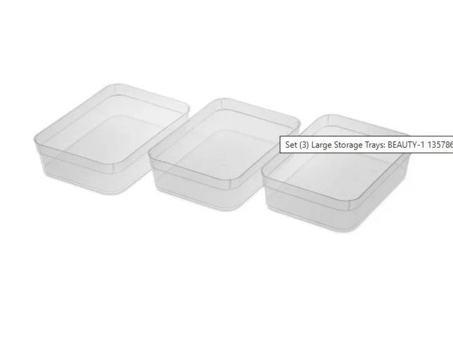 Luxury SET 3 LARGE STORAGE TRAYS Sustainable