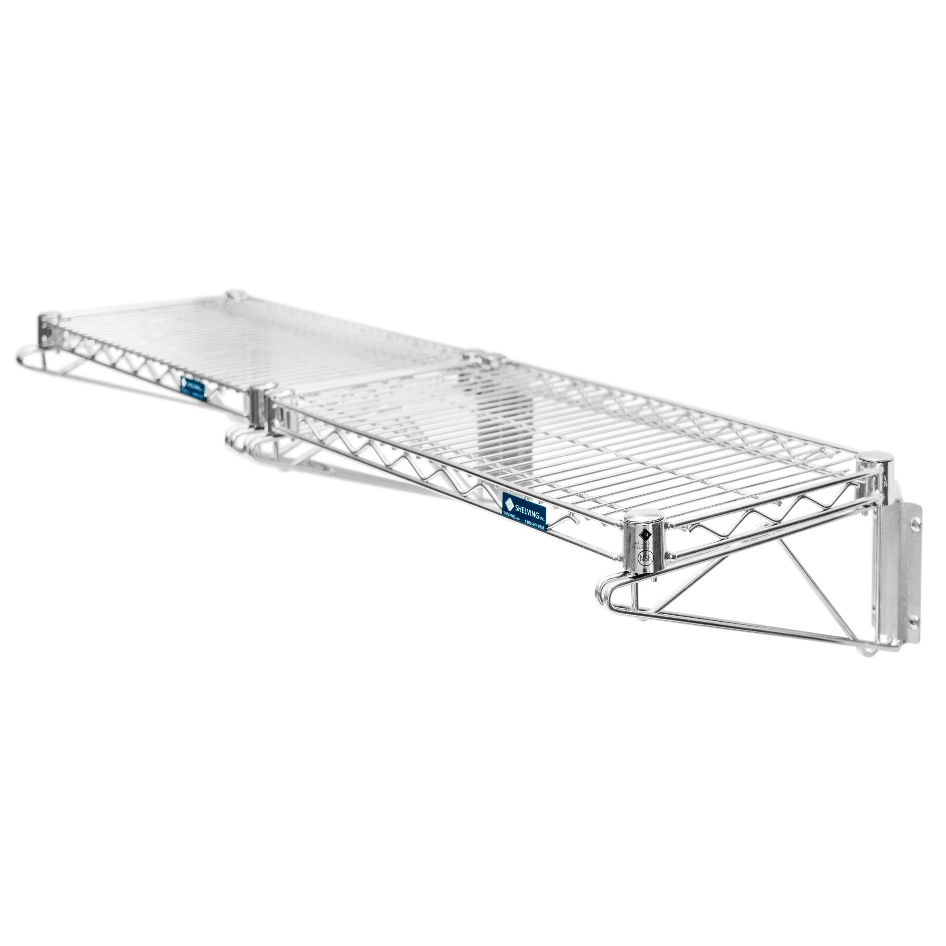 Top-Quality 14 quot d Wall Mounted Wire Shelf Add-On Kit World-Class