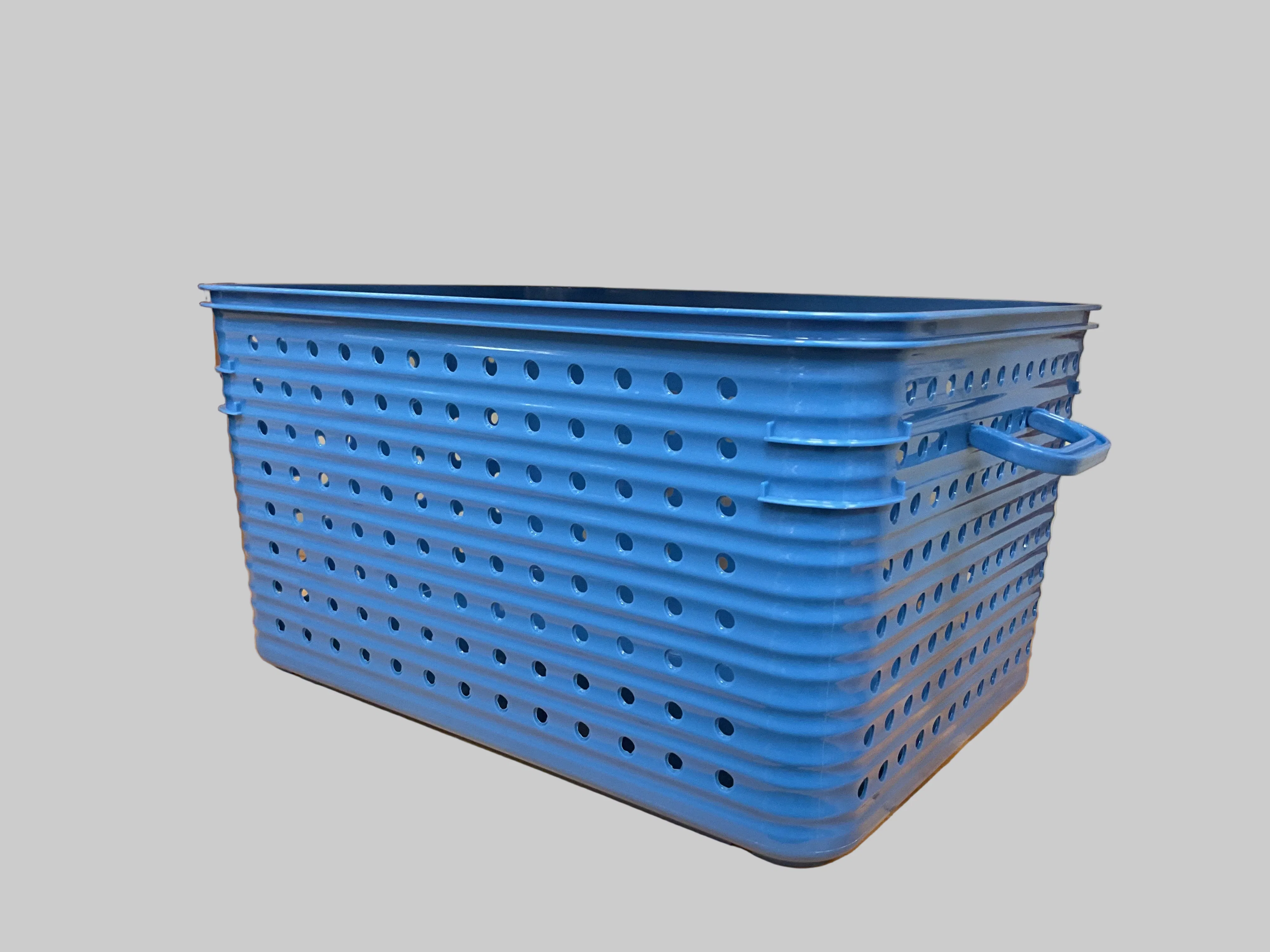 Pure LARGE DOT BASKET BLUE Excellent