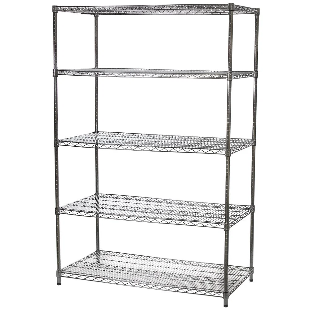 Next-Generation 24 quot d x 54 quot w Chrome Wire Shelving w 5 Shelves Official