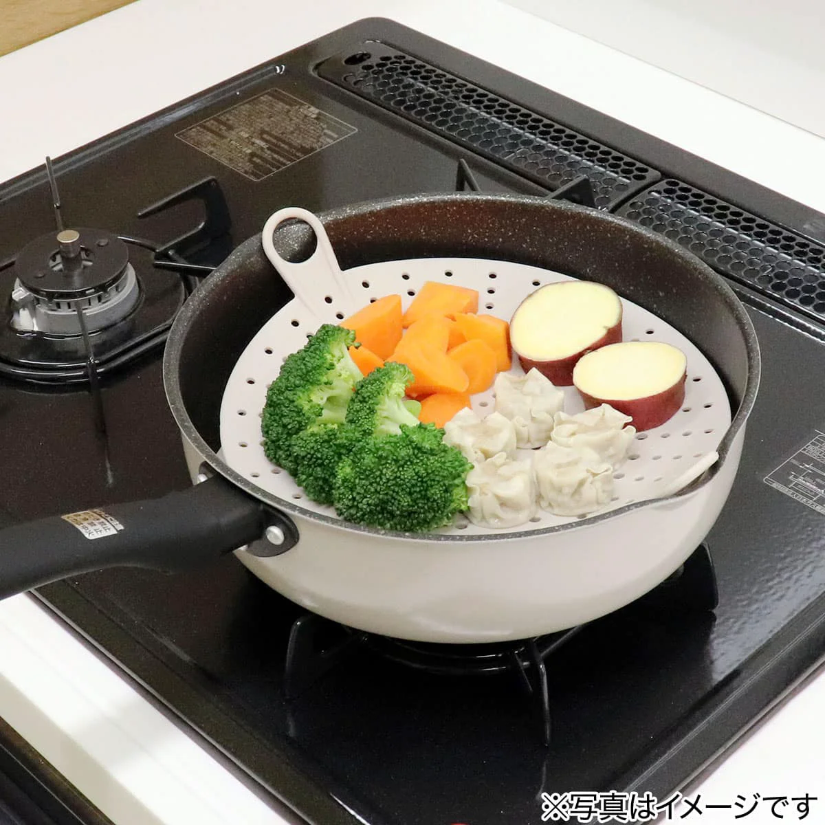 Exceptional Silicone Steamer 26cm TY04 Mocha Secure