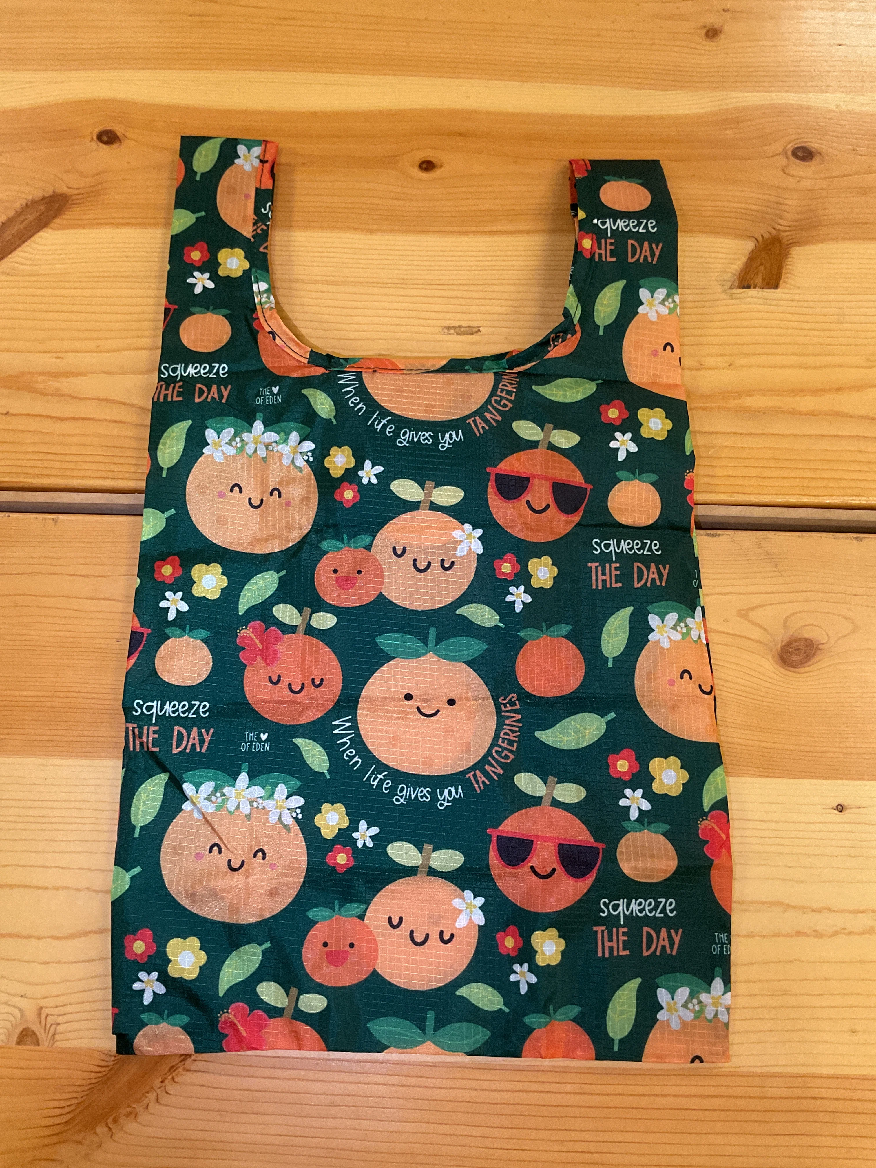 Classic EDEN SMALL TOTE LIFE GIVES TANGERINES Traditional