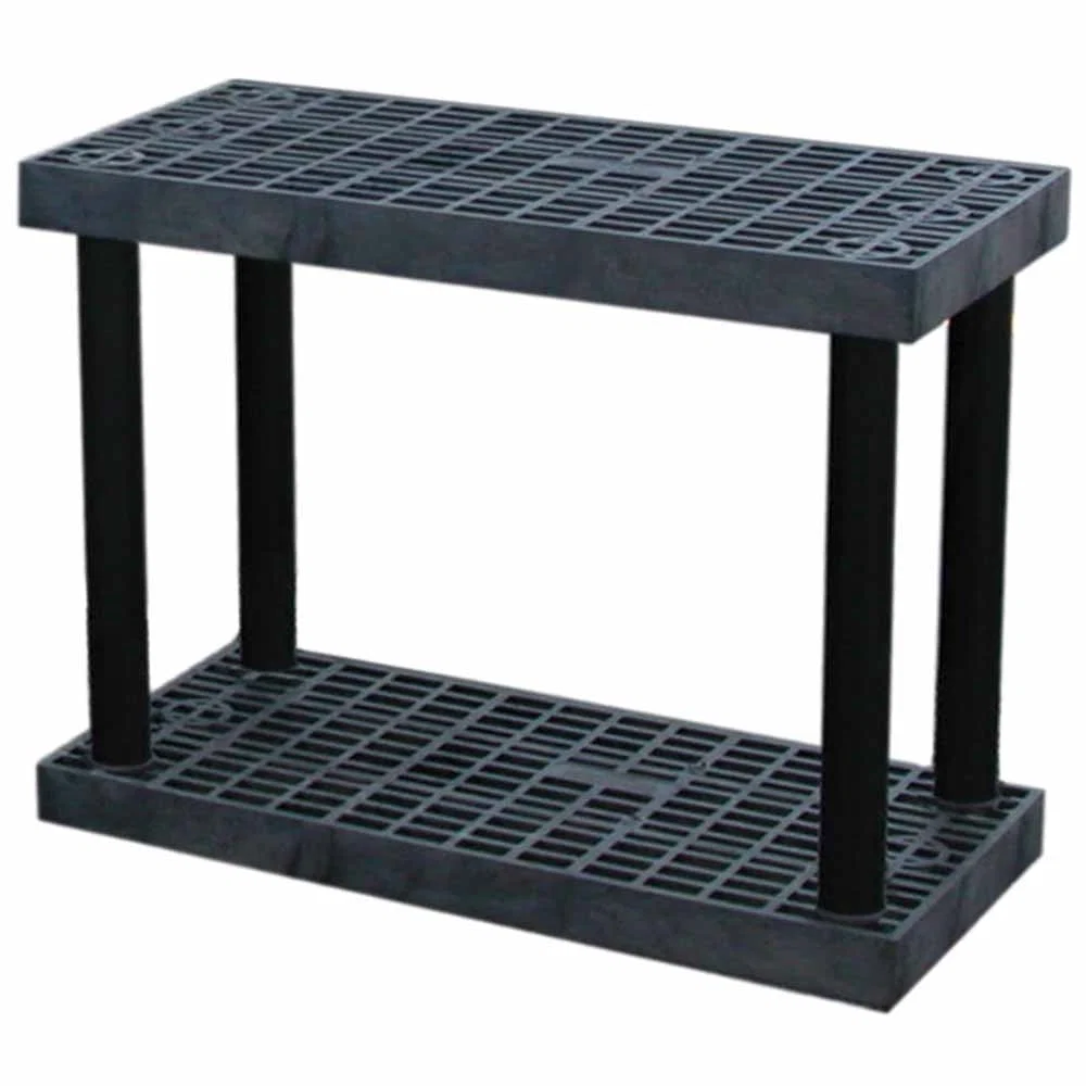 Sustainable DuraShelf Grid Top 36 quot w x 27 quot h Base 2-Shelf System Enhanced