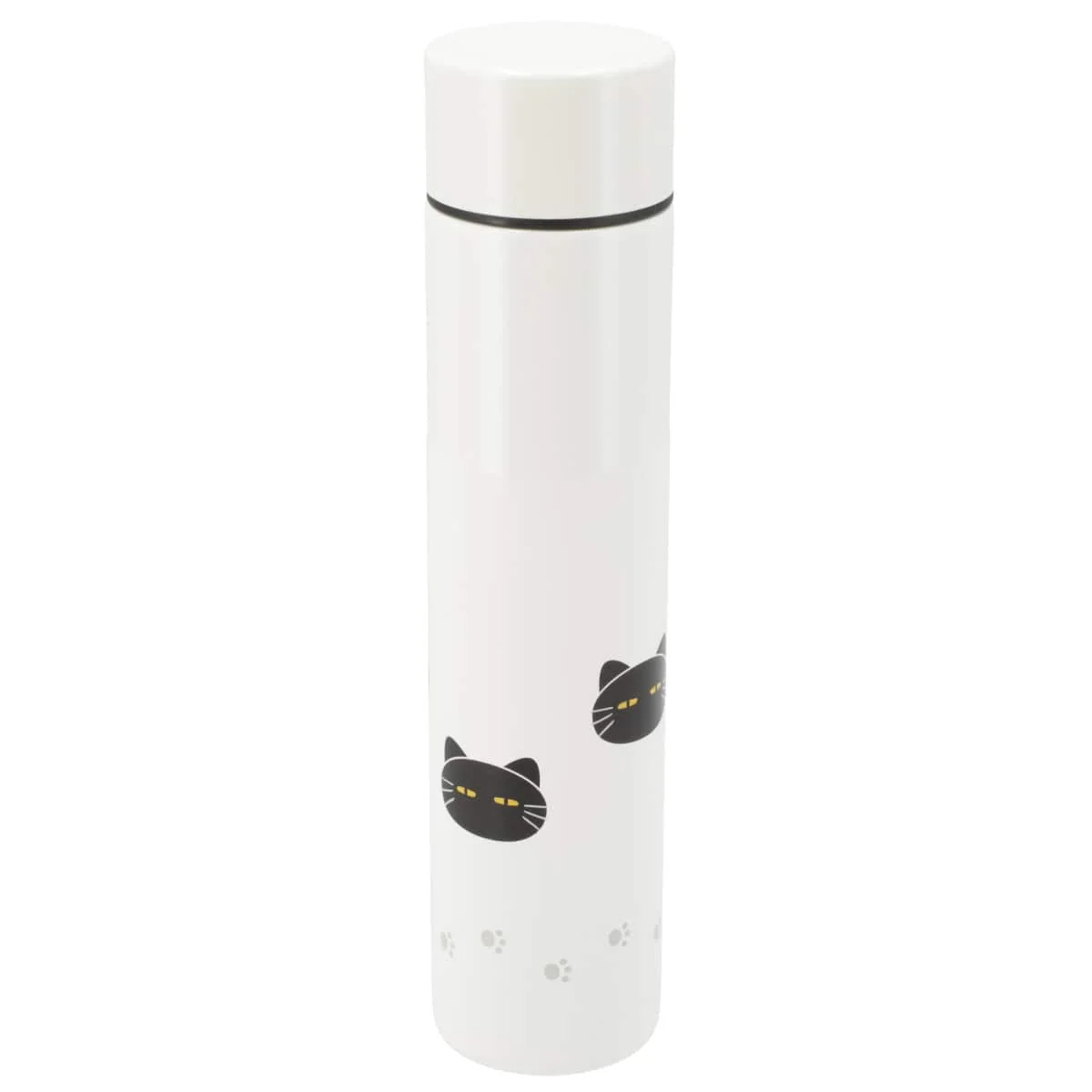 Modern Stainless Steel Vacuum Bottle 180ml Cat Print White Crafted