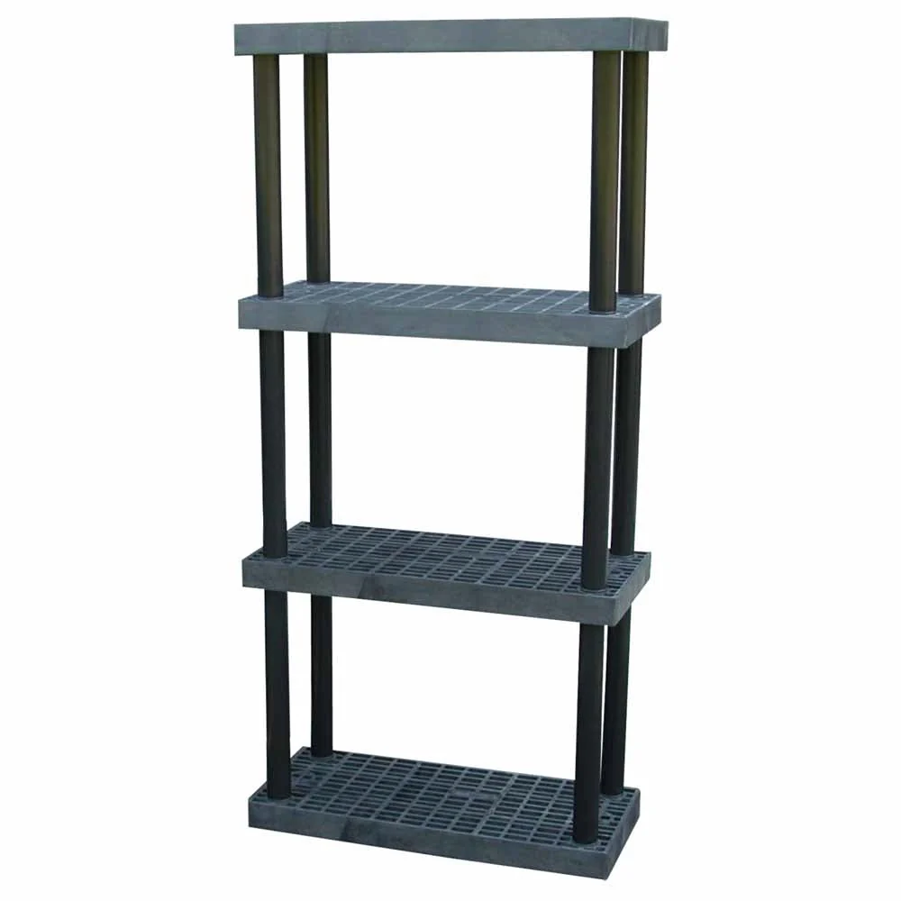 Minimalist DuraShelf Grid Top 36 quot w x 75 quot h 4-Shelf System Green