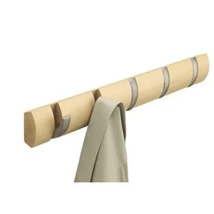 Easy-to-Use Flip Hook Coat Rack – 5 Hooks Premium Material