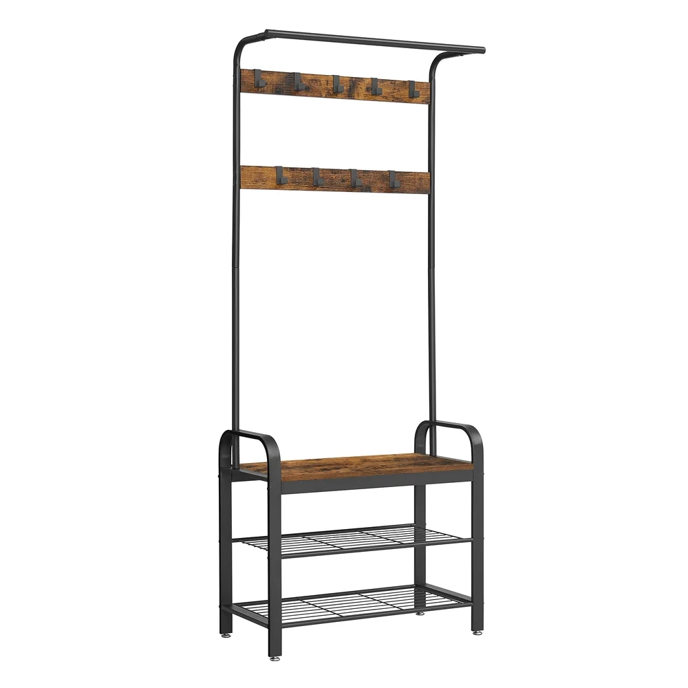 Effective VASAGLE Vintage Coat Rack with Metal Frame Stylish