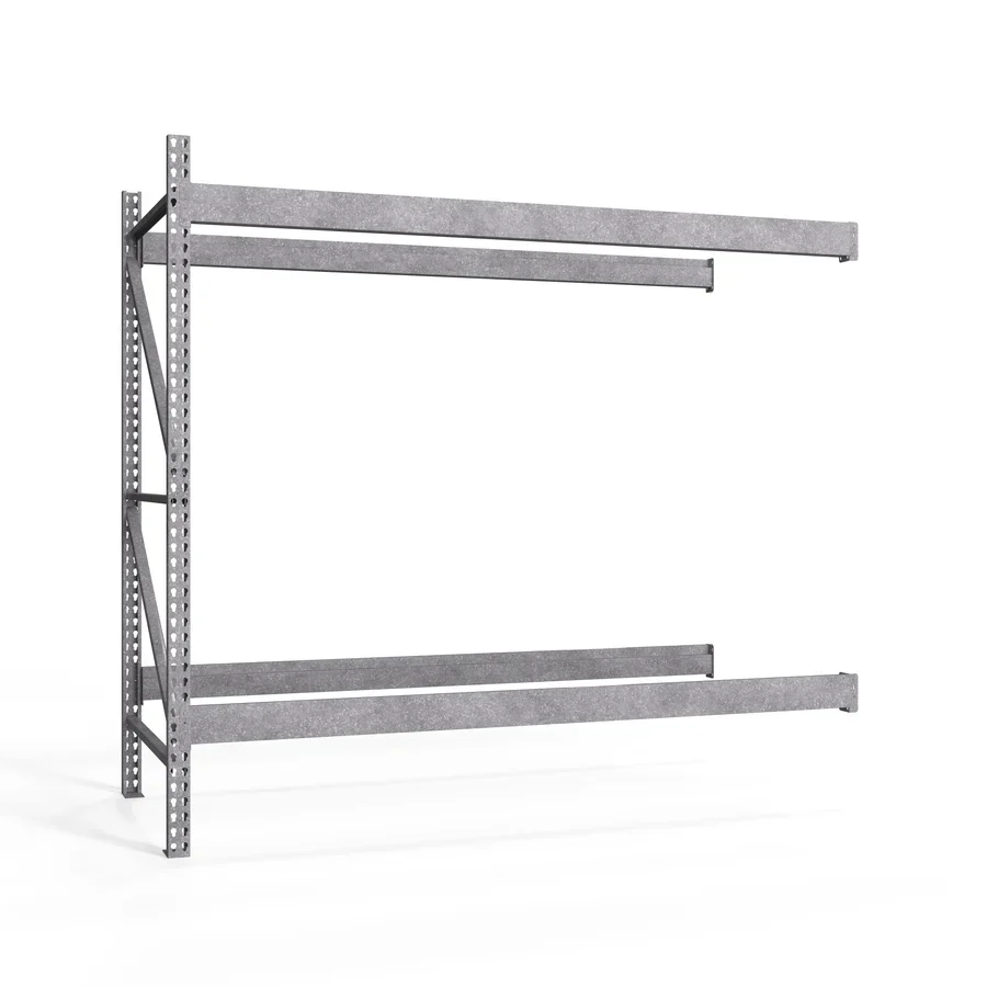 Modern 2-Tier Galvanized Teardrop Pallet Rack Add-On Units – 48 quot d x 96 quot h Genuine