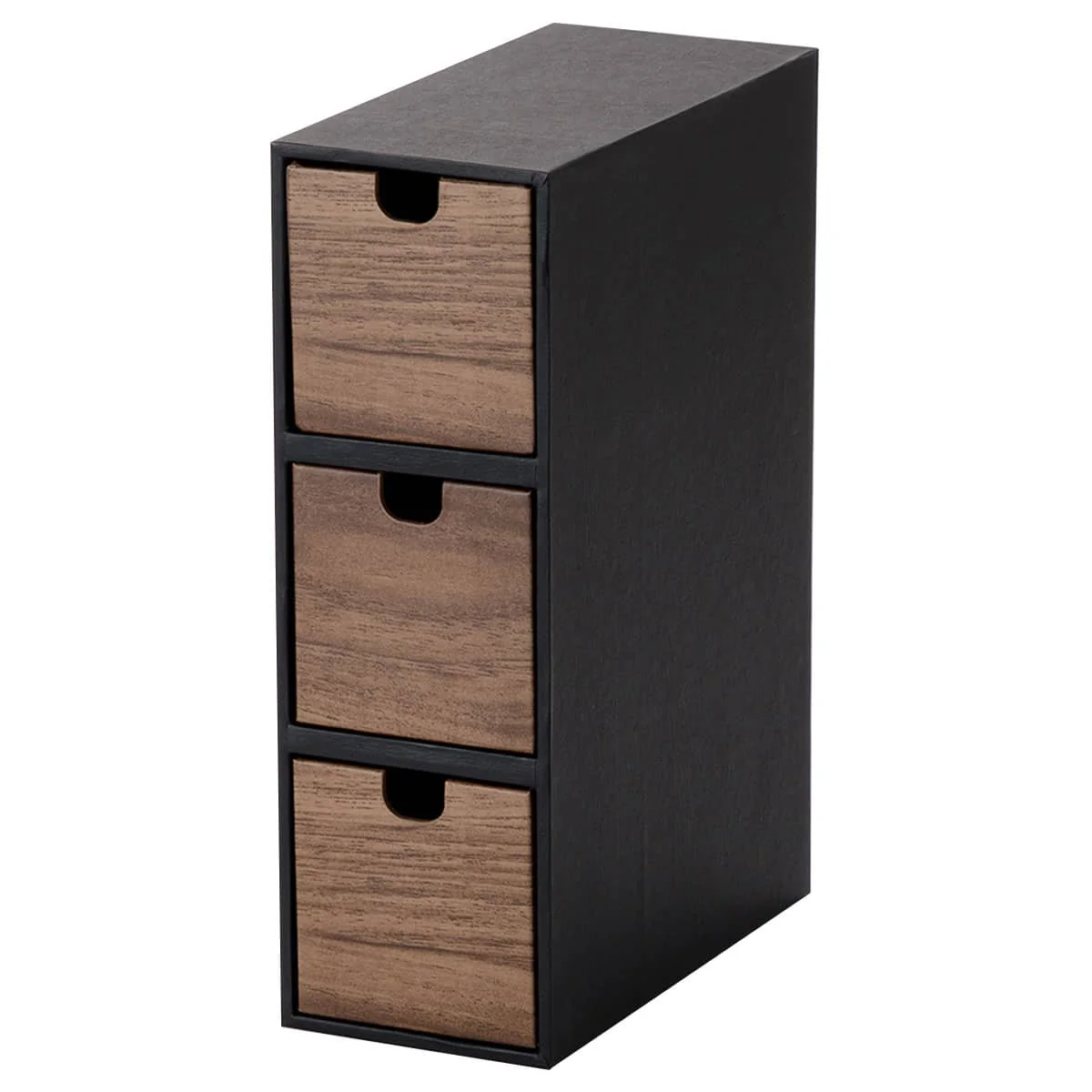 Optimized 2-Way 3-Tier Drawers NN01 Middle Brown Minimalist