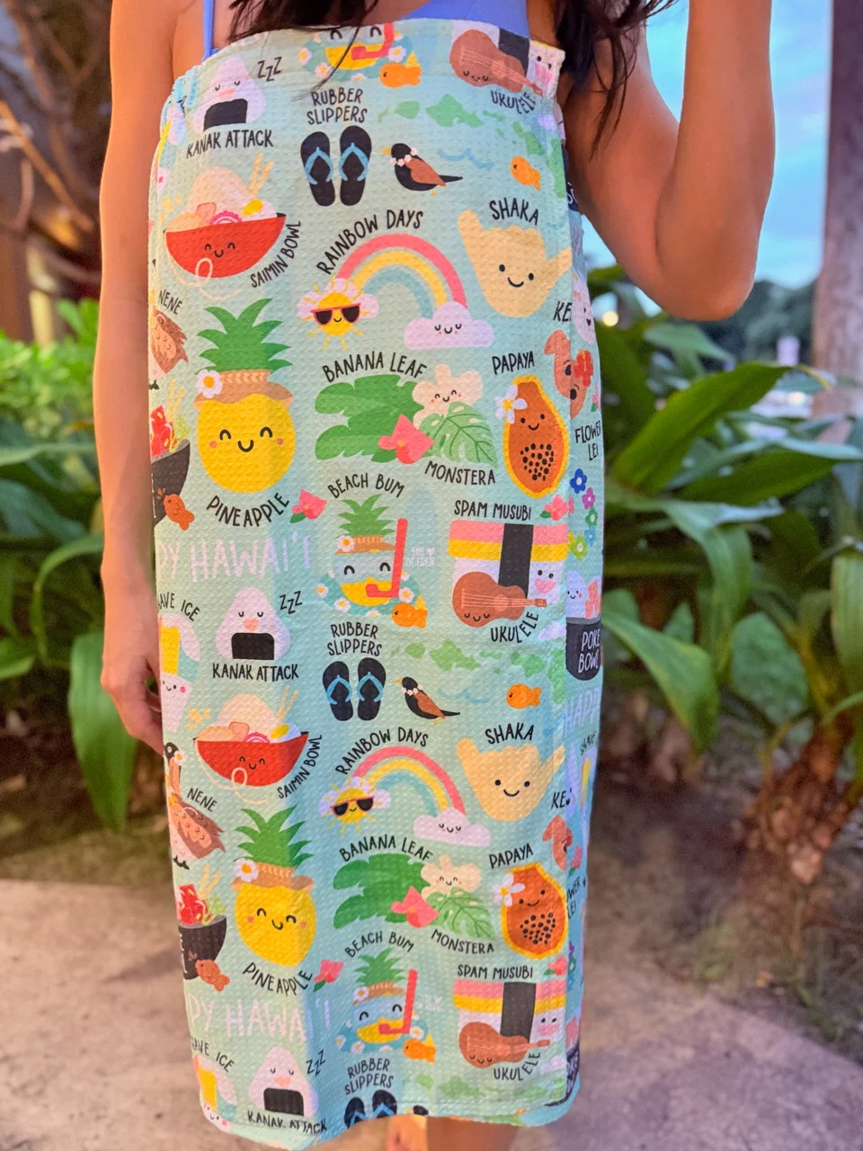 Environmentally Friendly EDEN WAFFLE WRAP HAPPY HAWAII MINT Enhanced
