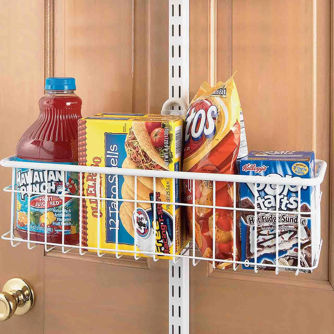 Exceptional 18 quot x 6 quot Over-the-Door Basket – White Professional