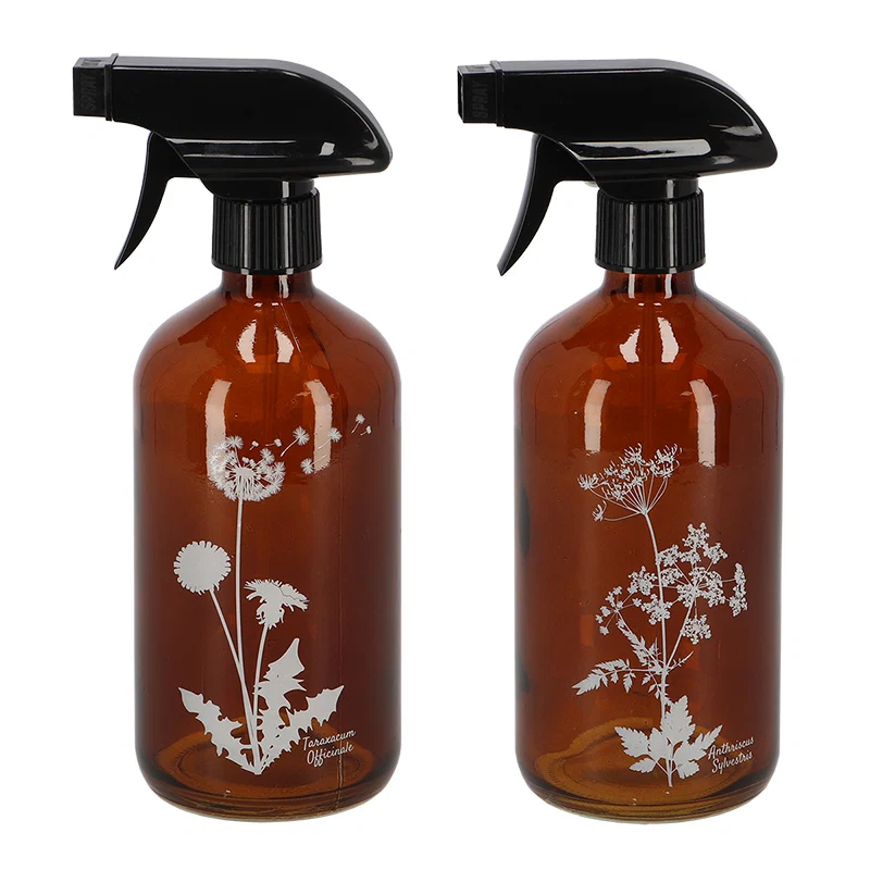 Smooth GLASS WILDFLOWER SPRAY BOTTLE BROWN Trusted