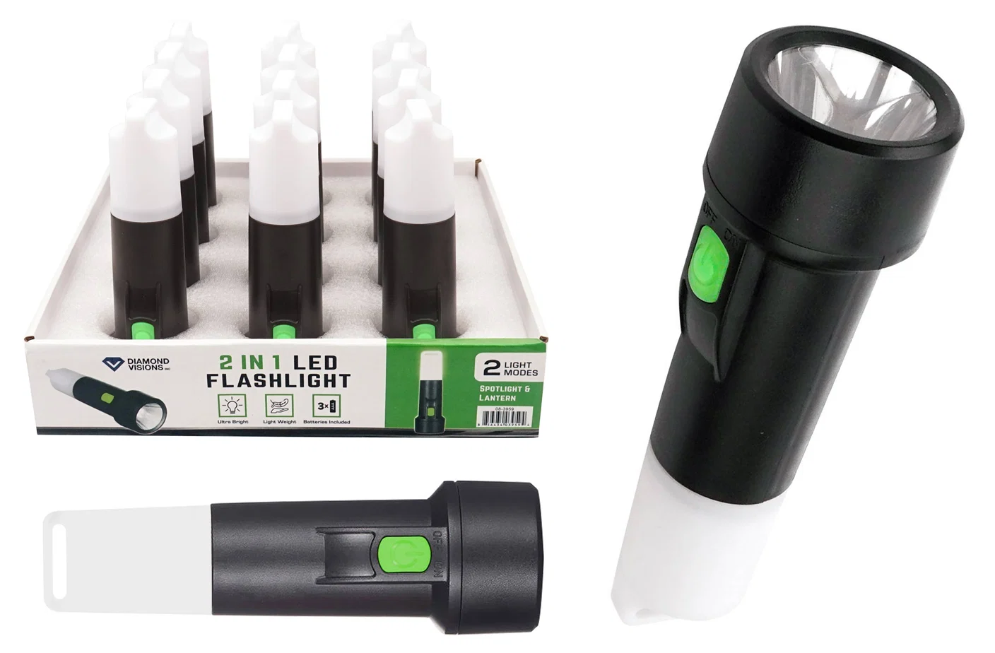 Refined LED FLASHLIGHT W LANTERN GRIP Convenient