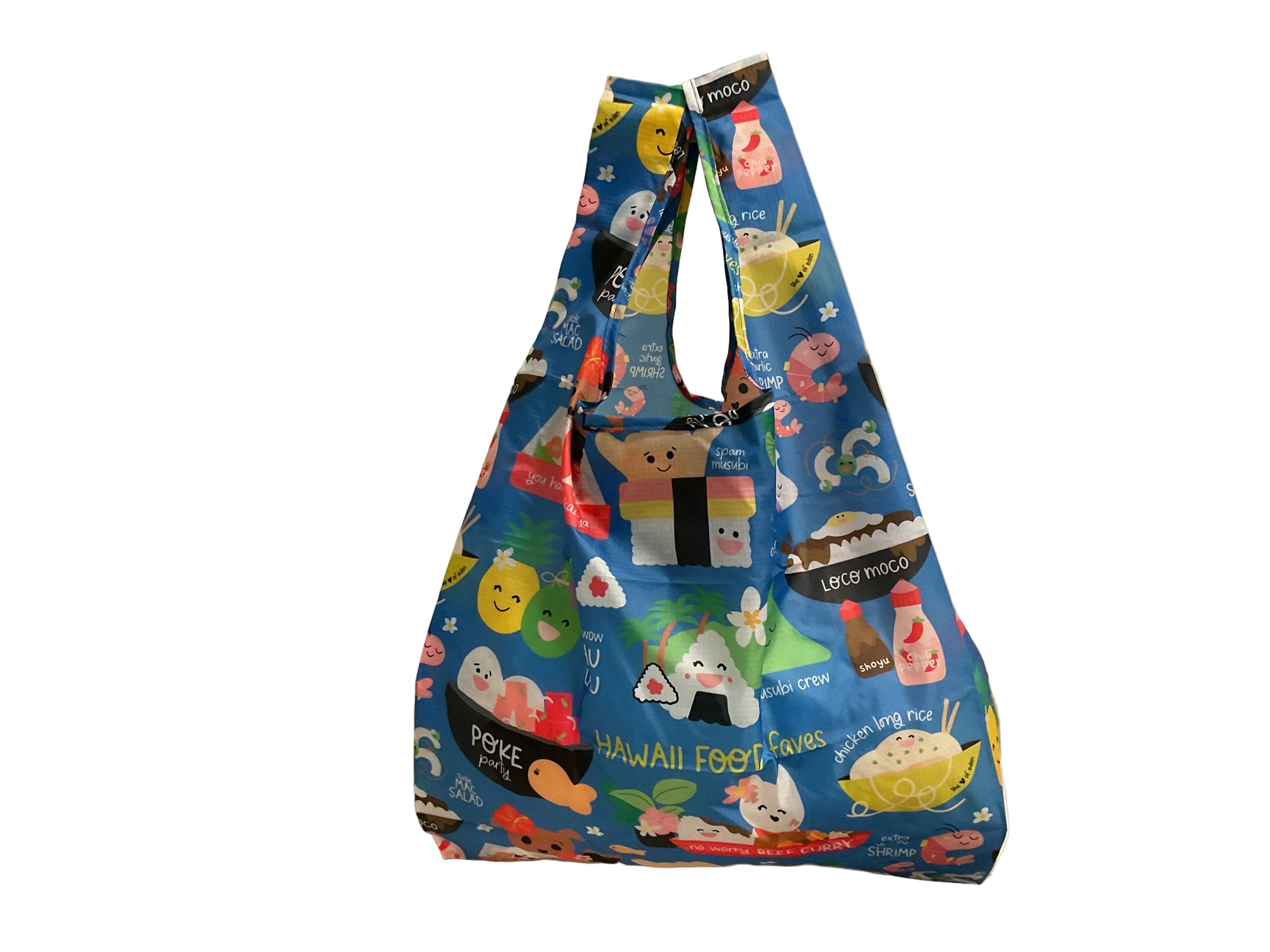 Safe EDEN MEDIUM TOTE HAWAII FOOD FAVES BLUE Sustainable