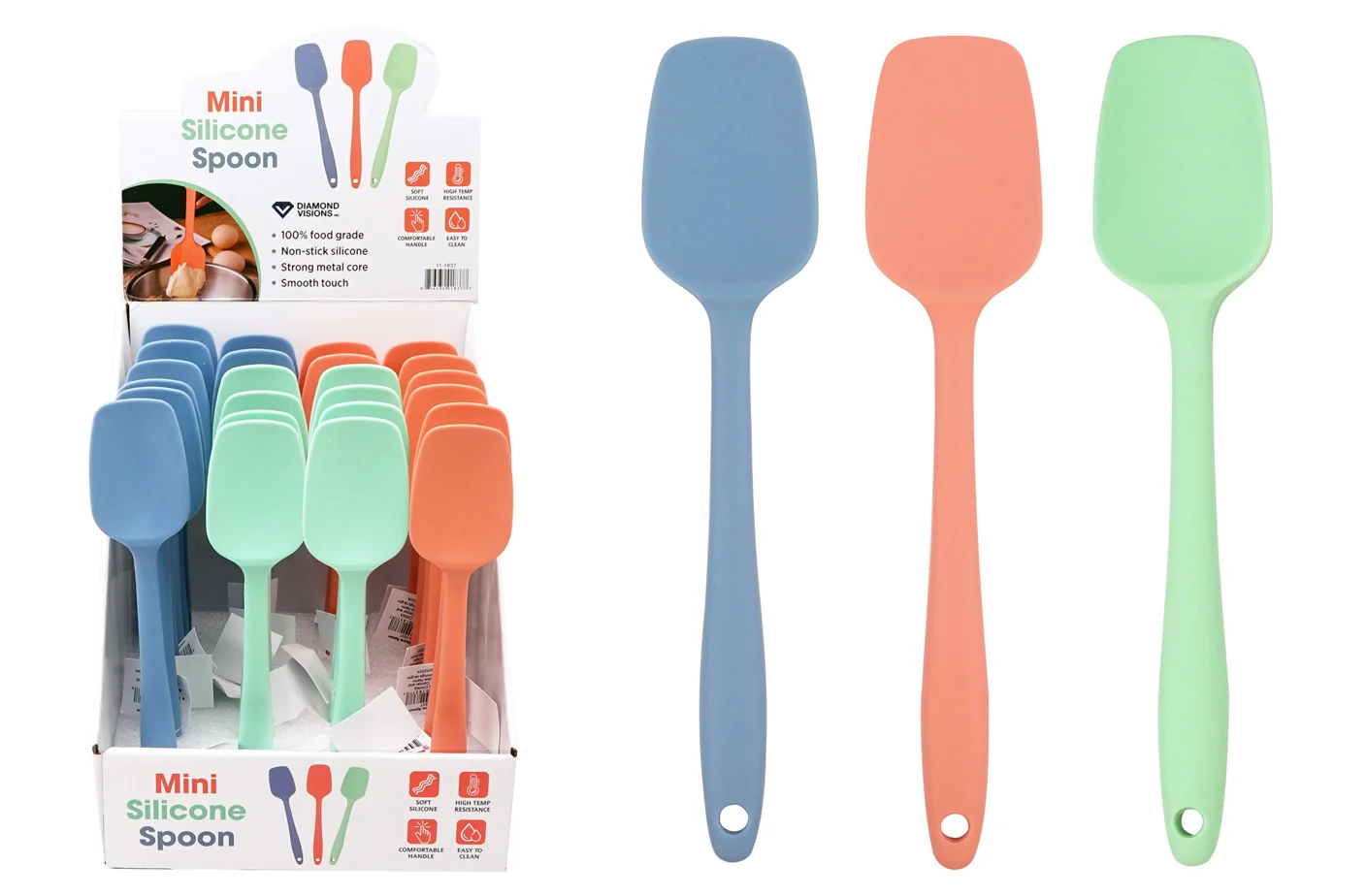 Durable SILICONE SCOOP SPATULA MINI Superior