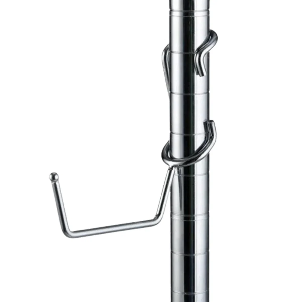 Functional Chrome Utility Hanger Post Hooks – 5-Pack Breathable