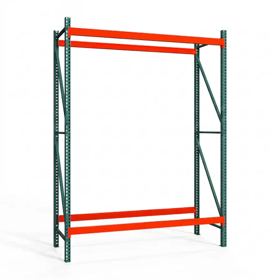 Minimalist 2-Tier Teardrop Pallet Rack Starter Units – Standard Duty – 42 quot d x 144 quot h Versatile
