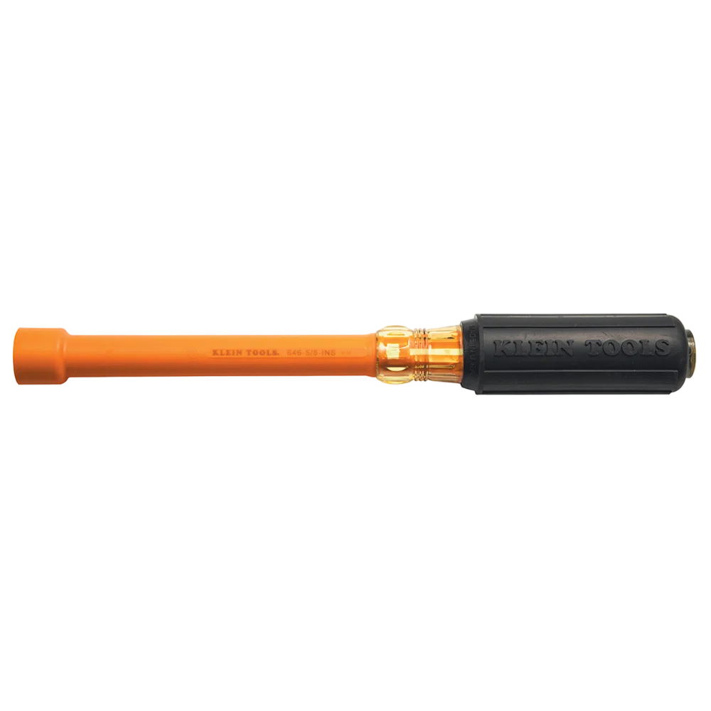 Carefully Designed Klein 5 8-Inch Insulated Nut Driver 6-Inch Hollow Shaft 646-5 8-INS Powerful