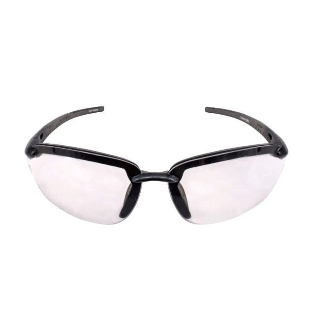 Premium Material Radians Crossfire ES5 Premium Safety Eyewear Shiny Pearl Gray Frames with Clear Lenses 2964 Advanced