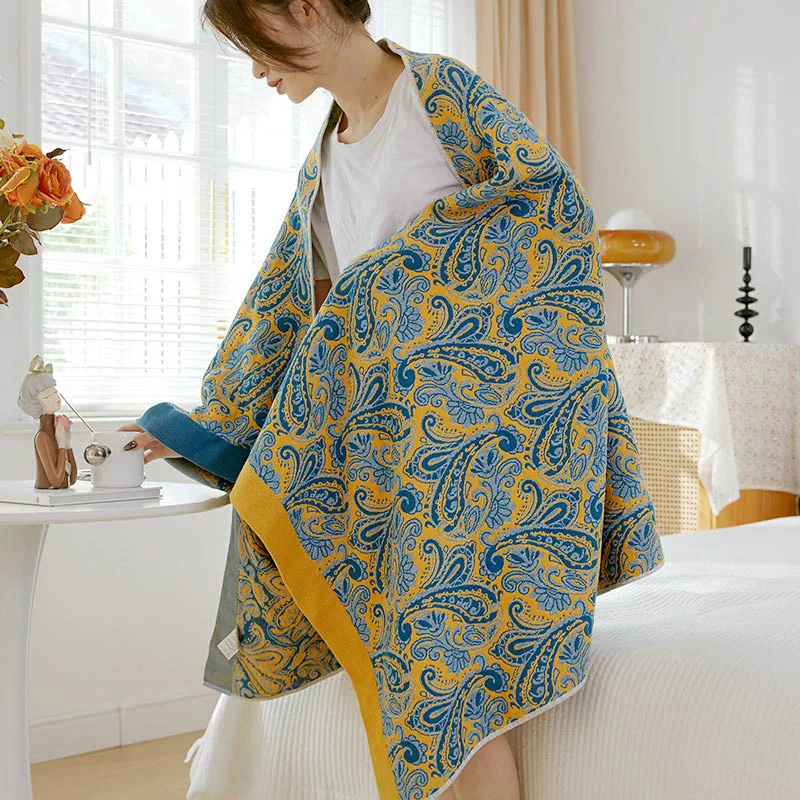 Reusable Ownkoti Mixed Color Reversible Gauze Bath Towel Artisan