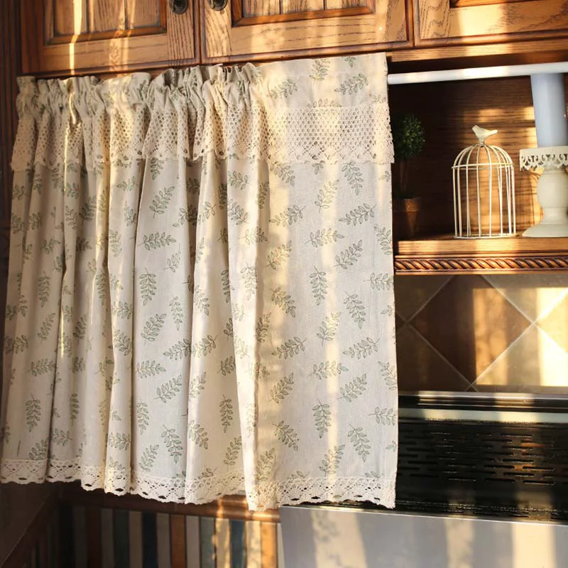 Sophisticated Ownkoti Cotton Linen Cabinet Curtain Cafe Curtain First-Class