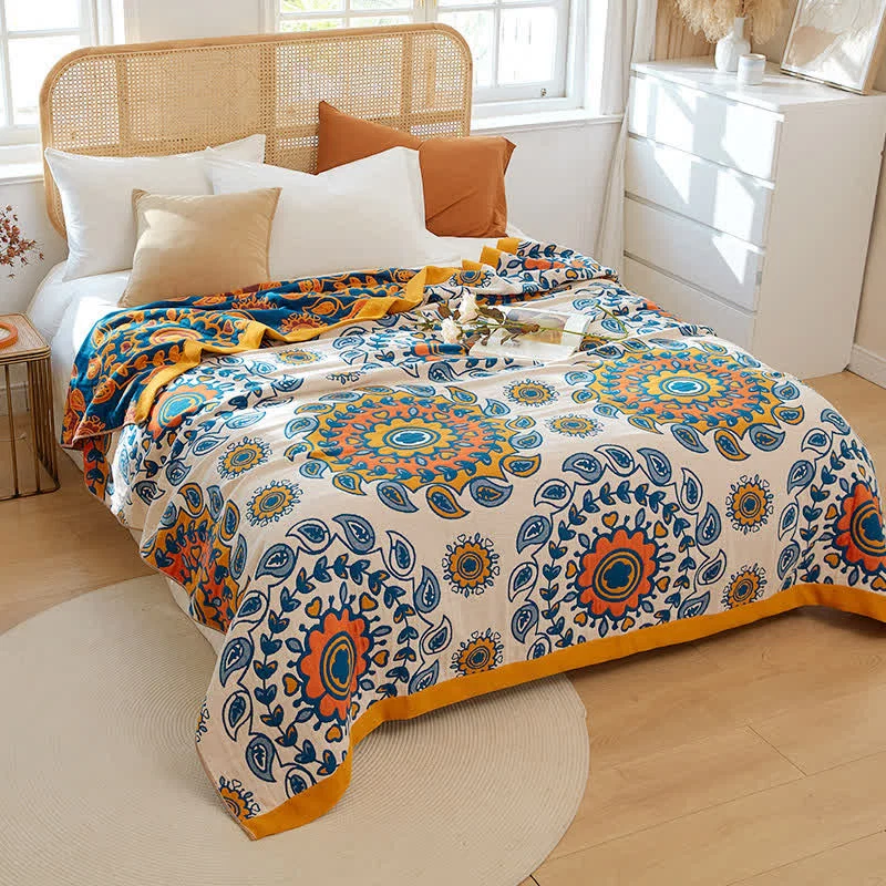 Relaxed Ownkoti Pastoral Flower Print Reversible Quilt Fast