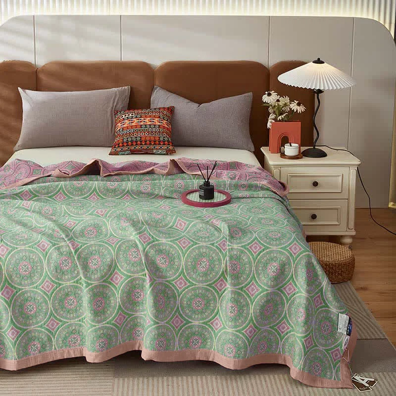 Practical Ownkoti Boho Mandala Cotton Gauze Reversible Quilt Unique