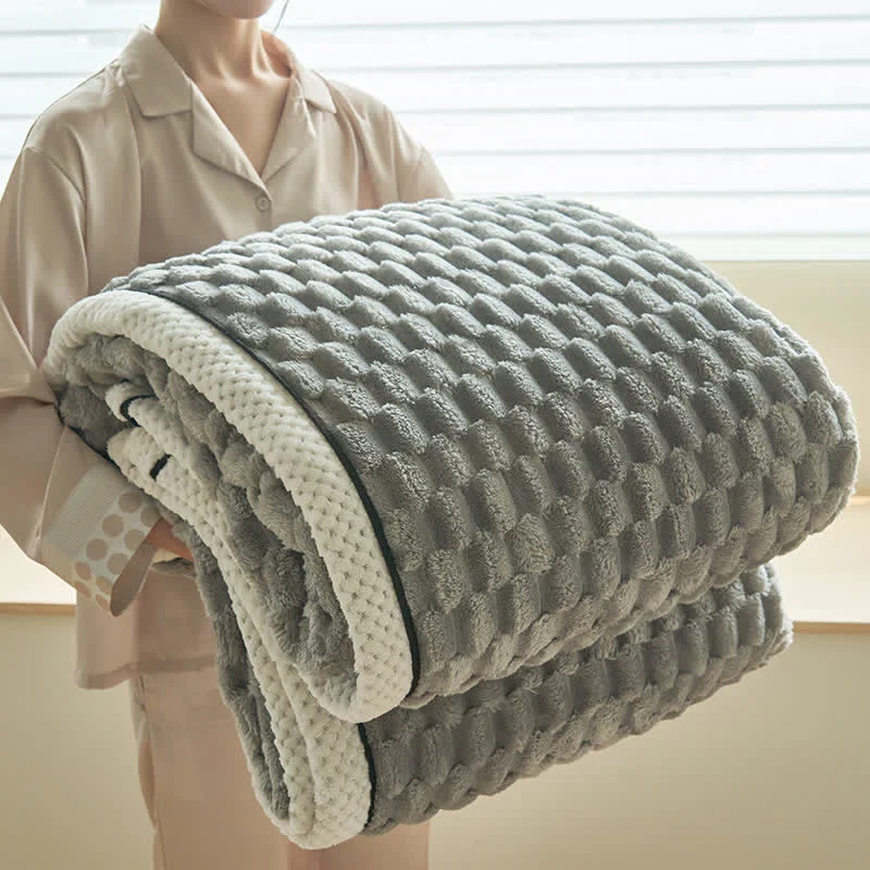 World-Class Ownkoti Thick Coral Fleece Reversible Throw Blanket Flexible