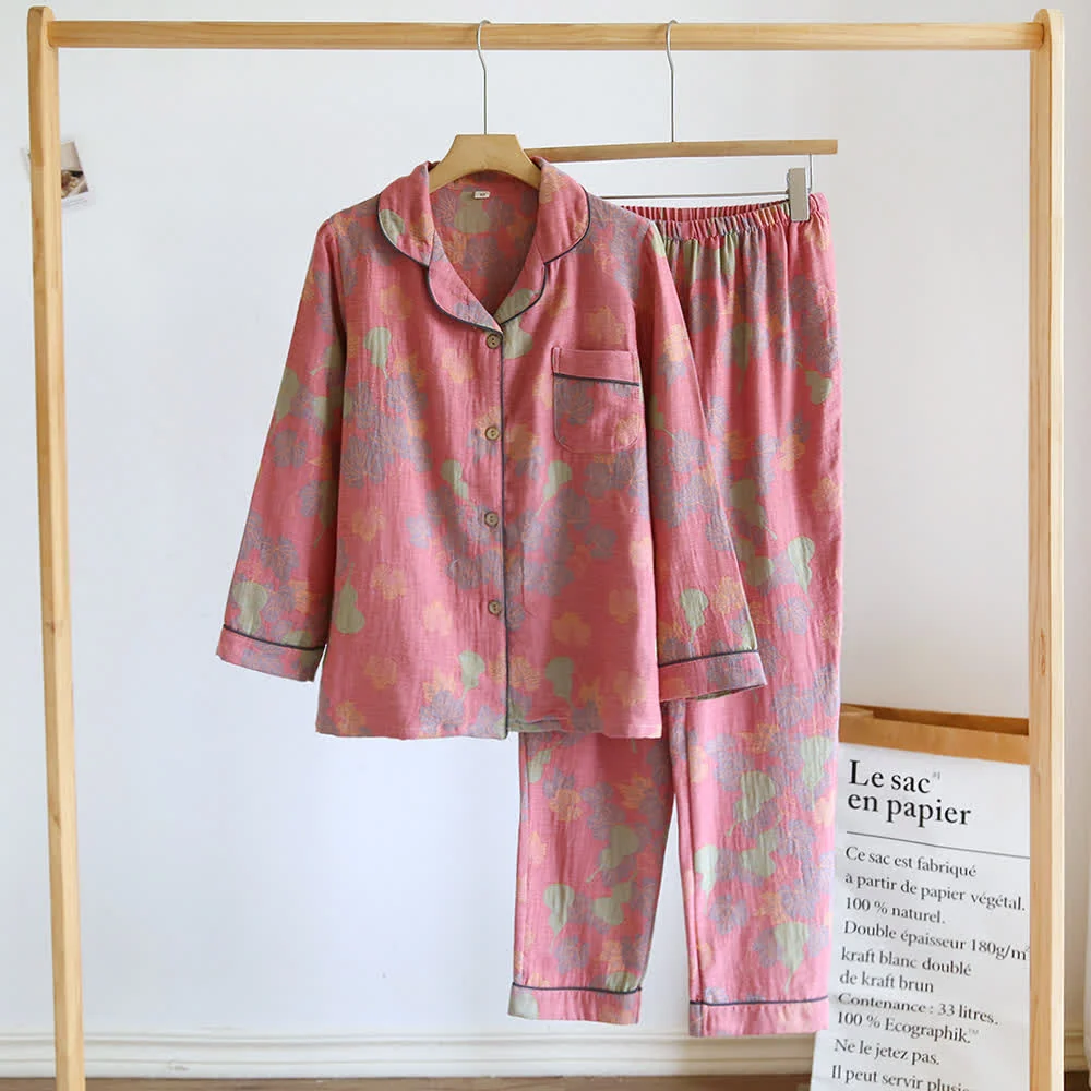Next-Generation Ownkoti Gourd Cotton Long Sleeves Pajama Set High-Performance