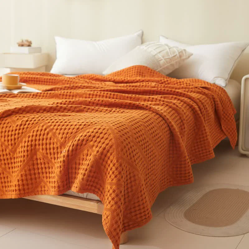 Carefully Designed Ownkoti Solid Color Waffle Texture Towel Quilt Classic