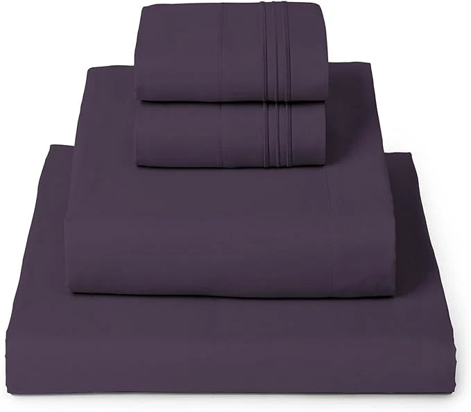 Outstanding Mellanni Queen Sheets Set – 4 PC Iconic Collection Bedding – Hotel Luxury Extra Soft Cooling Bed Sheets – Wrinkle Fade Stain Resistant Queen Purple Innovative