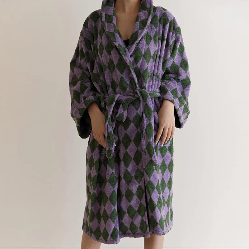 Secure Ownkoti Vintage Long Staple Cotton Hooded Bathrobe Fine