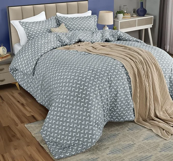 Optimized King Comforter Set 3 Piece Arrow White by Utopia Bedding Printed Comforters King Size Bedding Comforters Set Down Soft Bed Set 1 Comforter 90 x 102 inches 2 Pillow Shams 20 x 36 inches Trusted